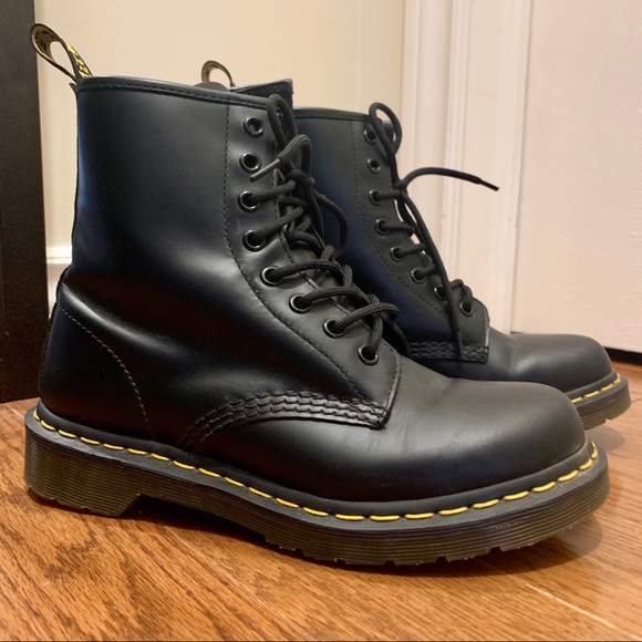 Dr. Martens Shoes - Dr. Martens 1460 Black Smooth Combat Boots